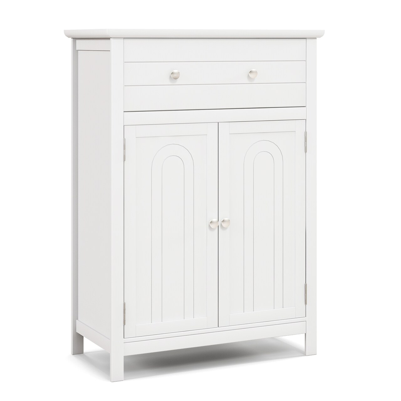 2-Door Freestanding Bathroom Cabinet with Drawer and Adjustable Shelf